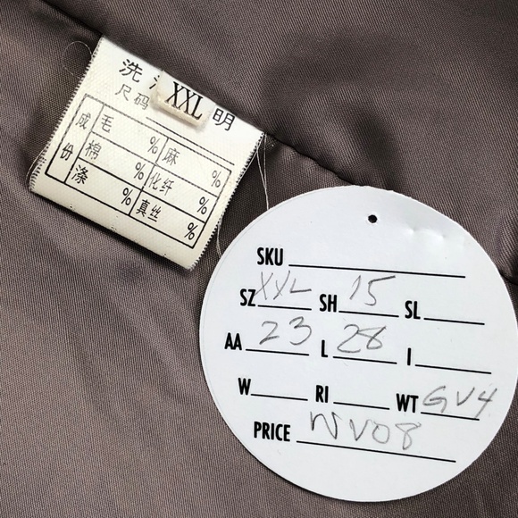 Long Hair Faux Fur Sheen Brown Taupe Vest Boho M L - Picture 8 of 8